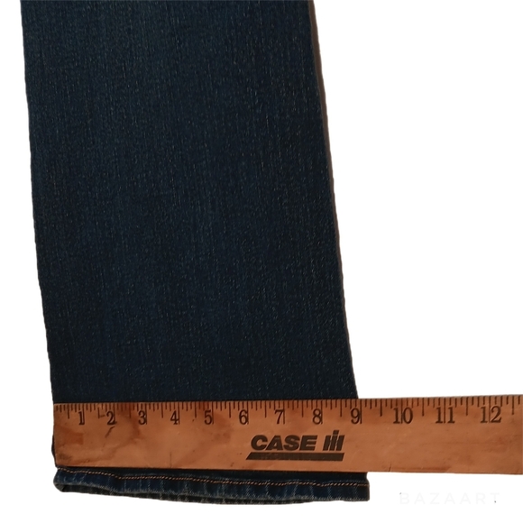 Y2K VTG Levi Signature Curvy Bootcut Jeans Low Rise Wm 10M Dark Wash Solid Blue - Picture 13 of 13
